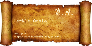 Merkle Atala névjegykártya